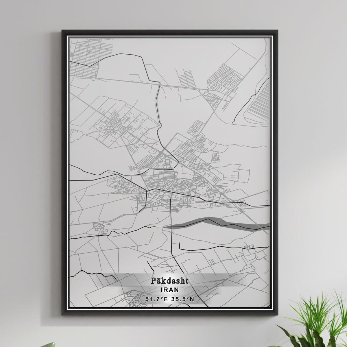 ROAD MAP OF PAKDASHT, IRAN BY MAPBAKES