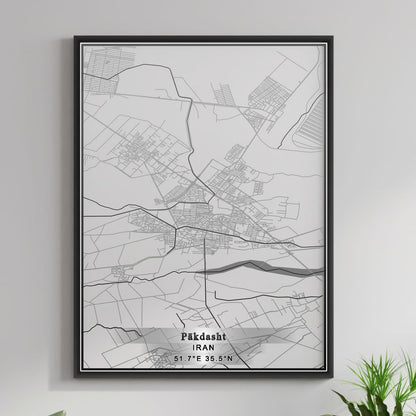 ROAD MAP OF PAKDASHT, IRAN BY MAPBAKES