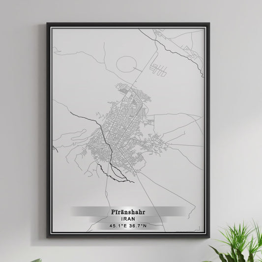 ROAD MAP OF PIRAN SHAHR, IRAN BY MAPBAKES