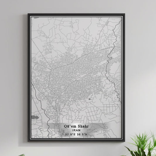 ROAD MAP OF QAEM SHAHR, IRAN BY MAPBAKES