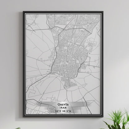 ROAD MAP OF QAZVIN, IRAN BY MAPBAKES