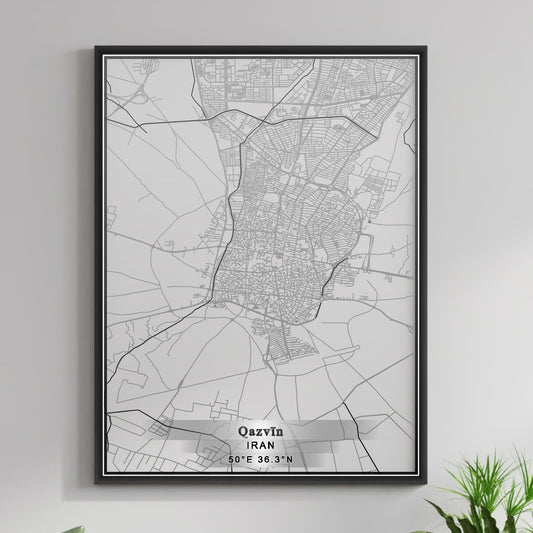 ROAD MAP OF QAZVIN, IRAN BY MAPBAKES