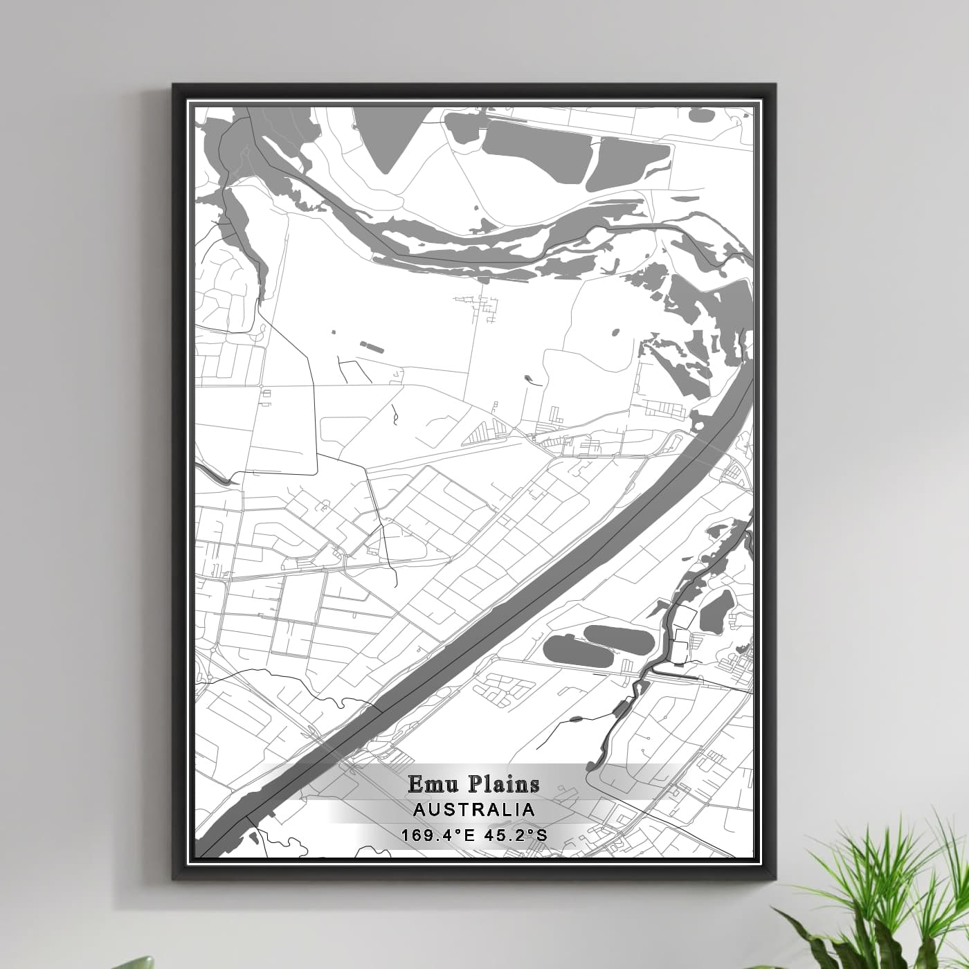 ROAD MAP OF EMU PLAINS, AUSTRALIA BY MAPBAKES