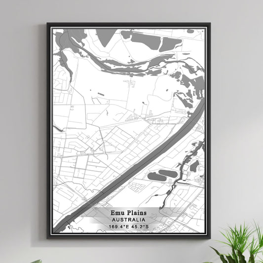 ROAD MAP OF EMU PLAINS, AUSTRALIA BY MAPBAKES