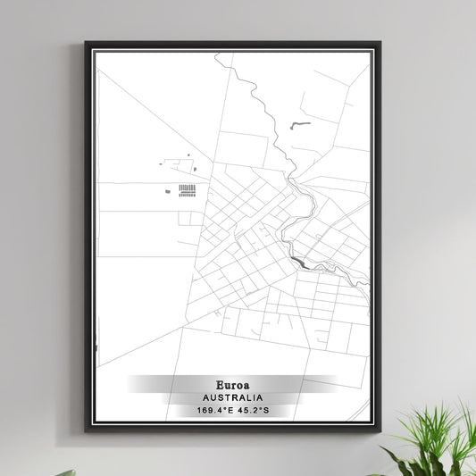 ROAD MAP OF EUROA, AUSTRALIA BY MAPBAKES