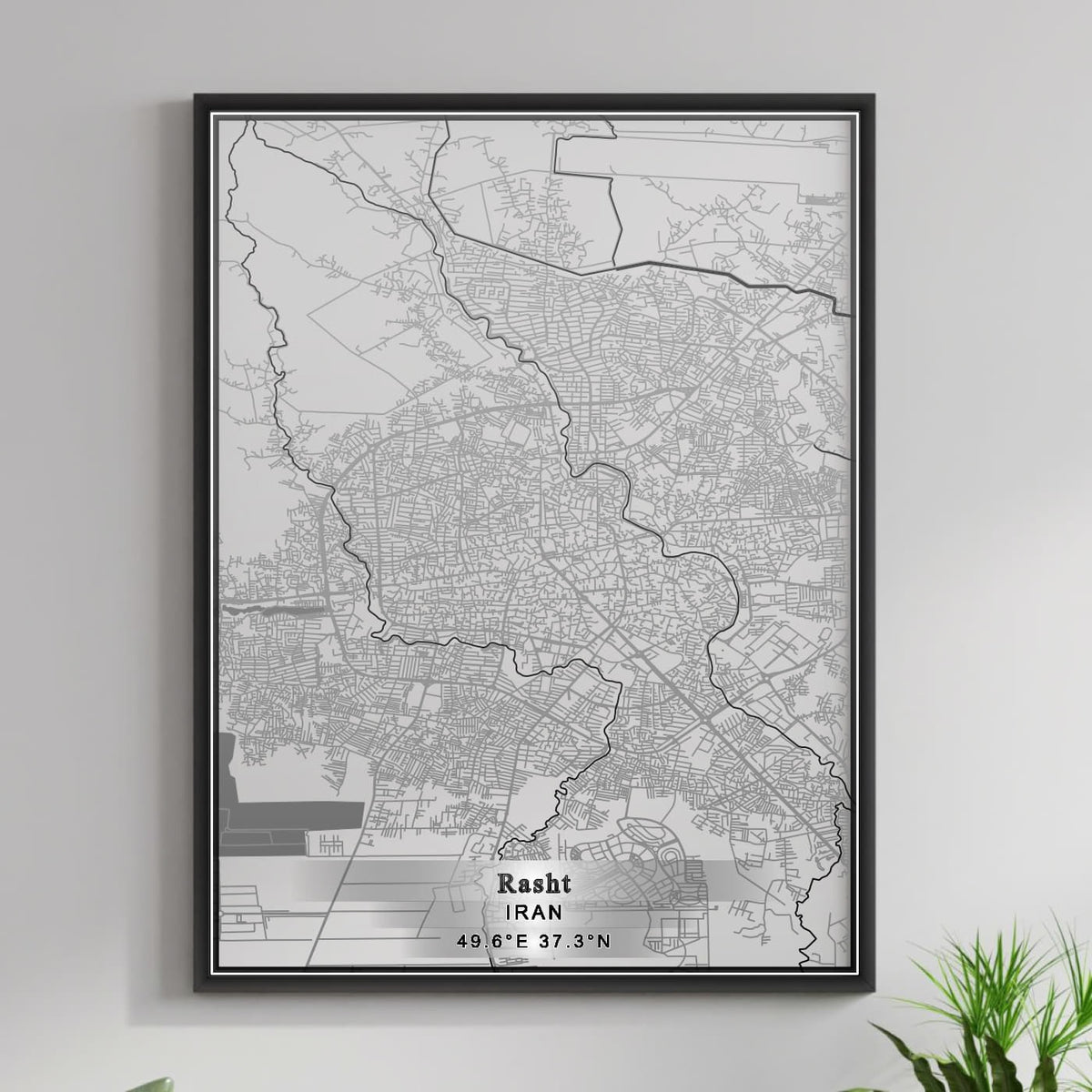 ROAD MAP OF RASHT, IRAN BY MAPBAKES