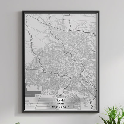 ROAD MAP OF RASHT, IRAN BY MAPBAKES