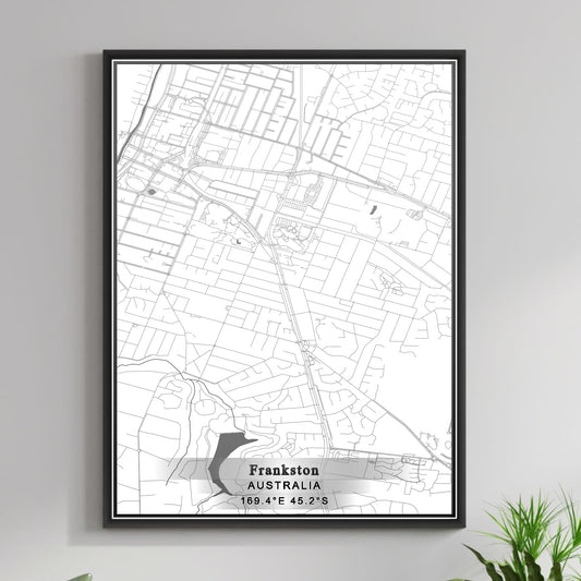 ROAD MAP OF FRANKSTON, AUSTRALIA BY MAPBAKES