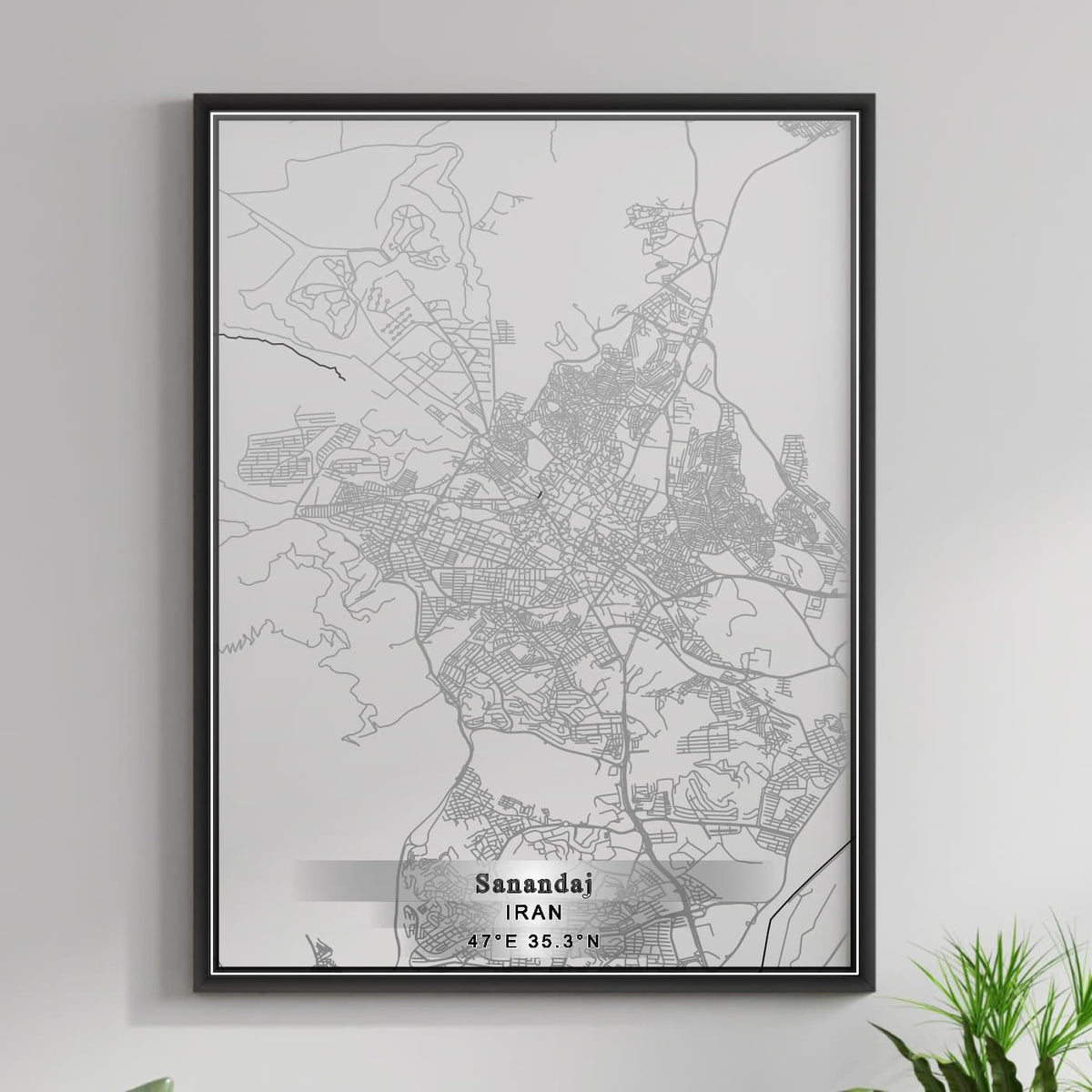 ROAD MAP OF SANANDAJ, IRAN BY MAPBAKES