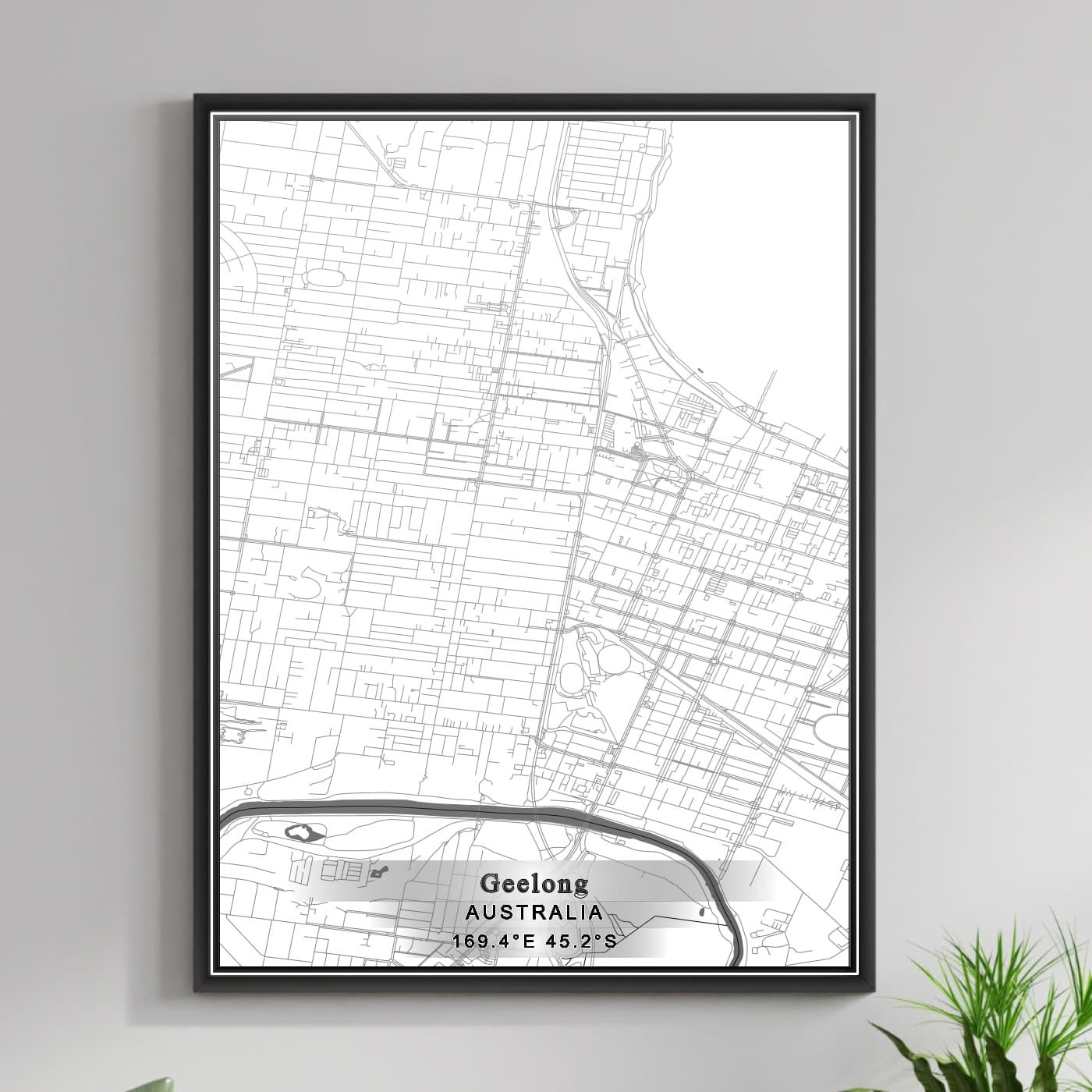 ROAD MAP OF GEELONG, AUSTRALIA BY MAPBAKES