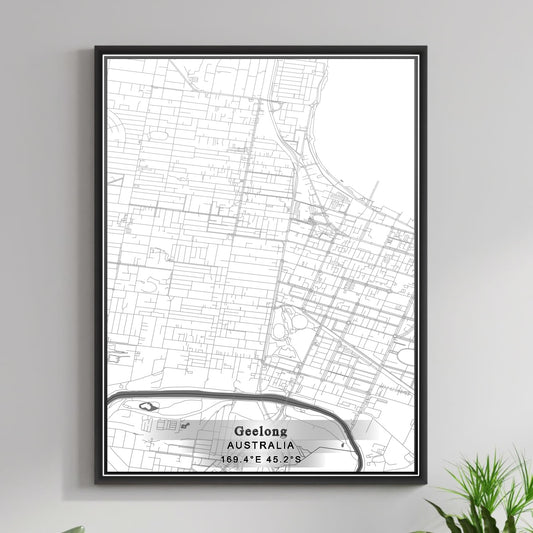 ROAD MAP OF GEELONG, AUSTRALIA BY MAPBAKES