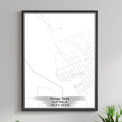 ROAD MAP OF GEORGE TOWN, AUSTRALIA BY MAPBAKES