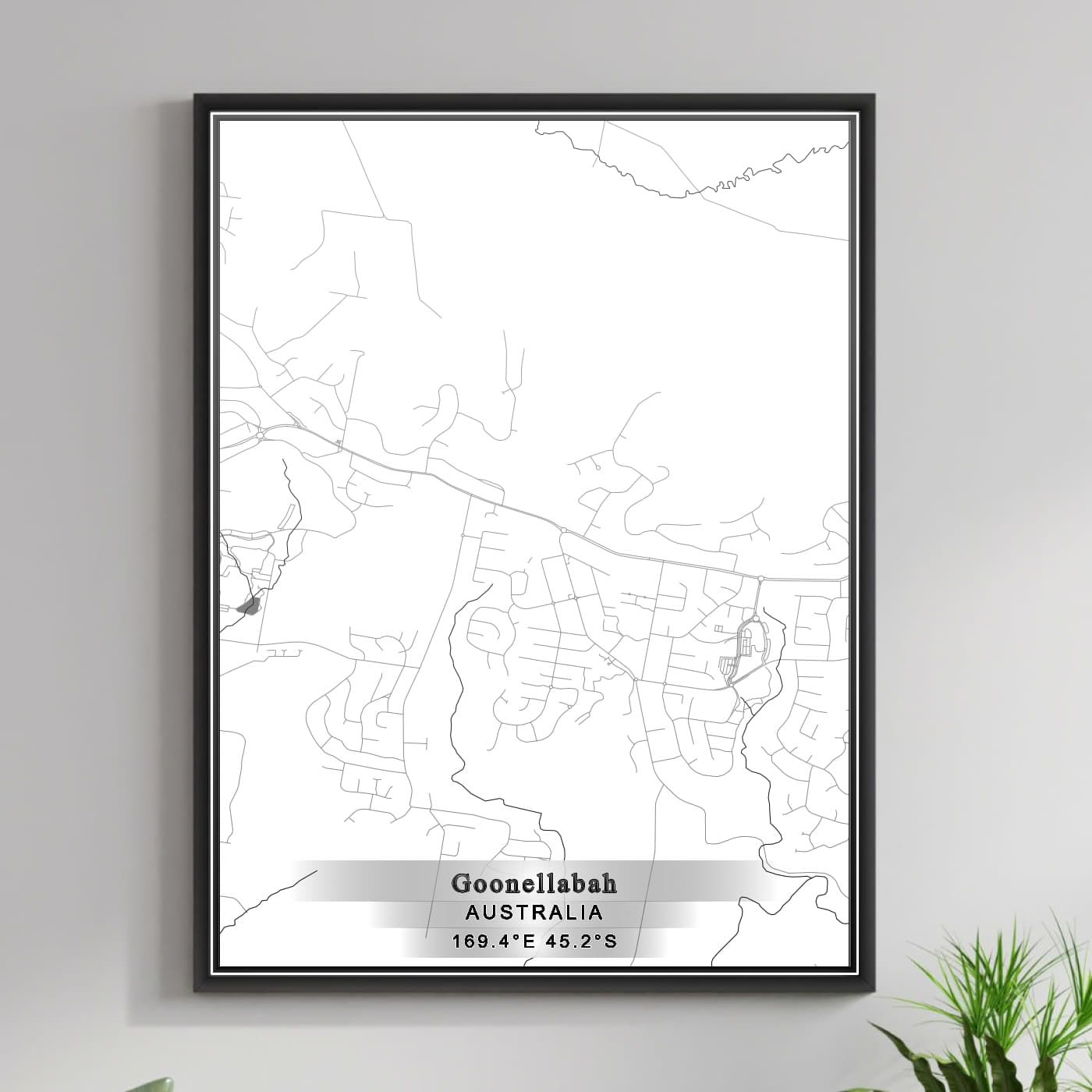 ROAD MAP OF GOONELLABAH, AUSTRALIA BY MAPBAKES