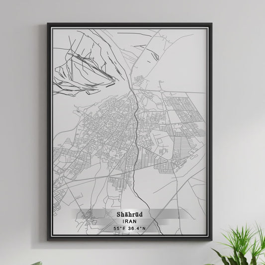 ROAD MAP OF SHAHRUD, IRAN BY MAPBAKES