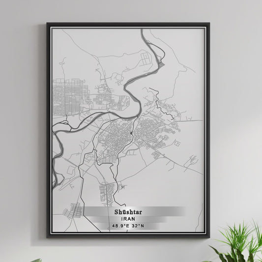 ROAD MAP OF SHUSHTAR, IRAN BY MAPBAKES