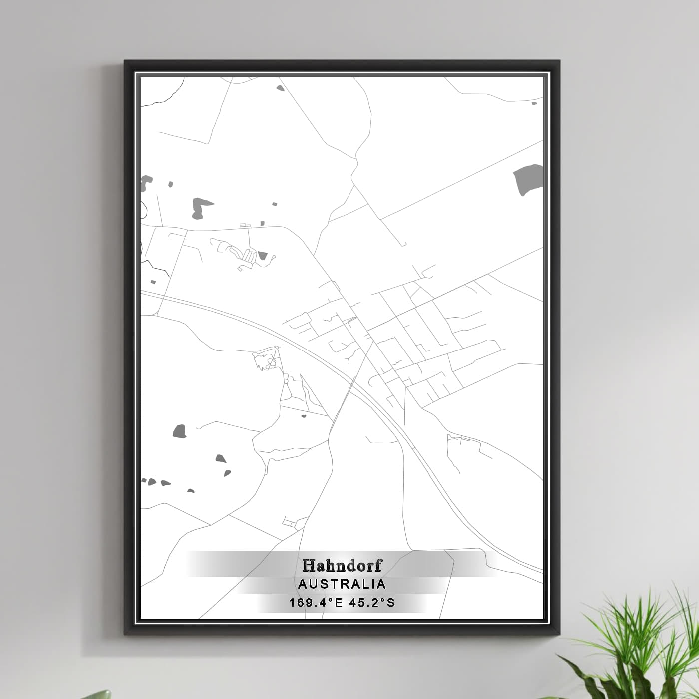 ROAD MAP OF HAHNDORF, AUSTRALIA BY MAPBAKES