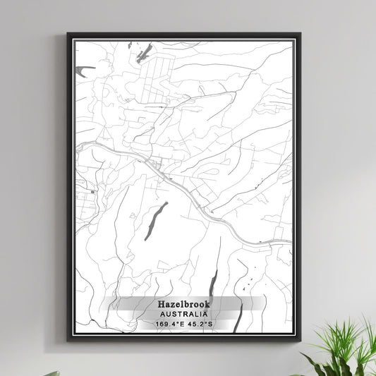 ROAD MAP OF HAZELBROOK, AUSTRALIA BY MAPBAKES