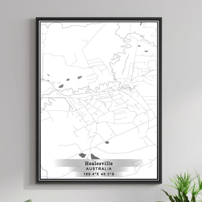 ROAD MAP OF HEALESVILLE, AUSTRALIA BY MAPBAKES