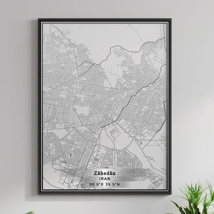 ROAD MAP OF ZAHEDAN, IRAN BY MAPBAKES