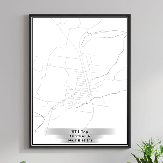 ROAD MAP OF HILL TOP, AUSTRALIA BY MAPBAKES