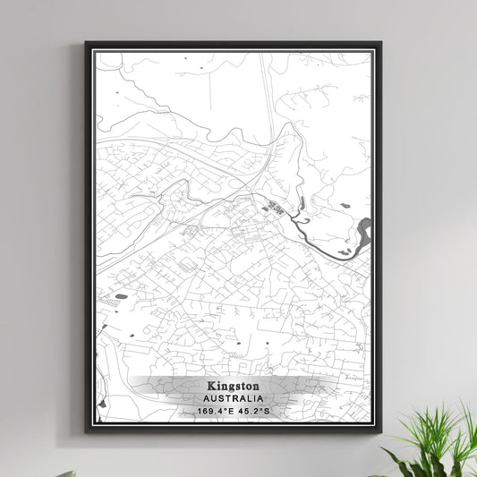 ROAD MAP OF KINGSTON, AUSTRALIA BY MAPBAKES