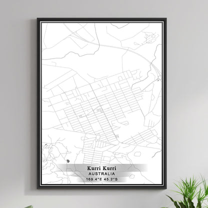 ROAD MAP OF KURRI KURRI, AUSTRALIA BY MAPBAKES