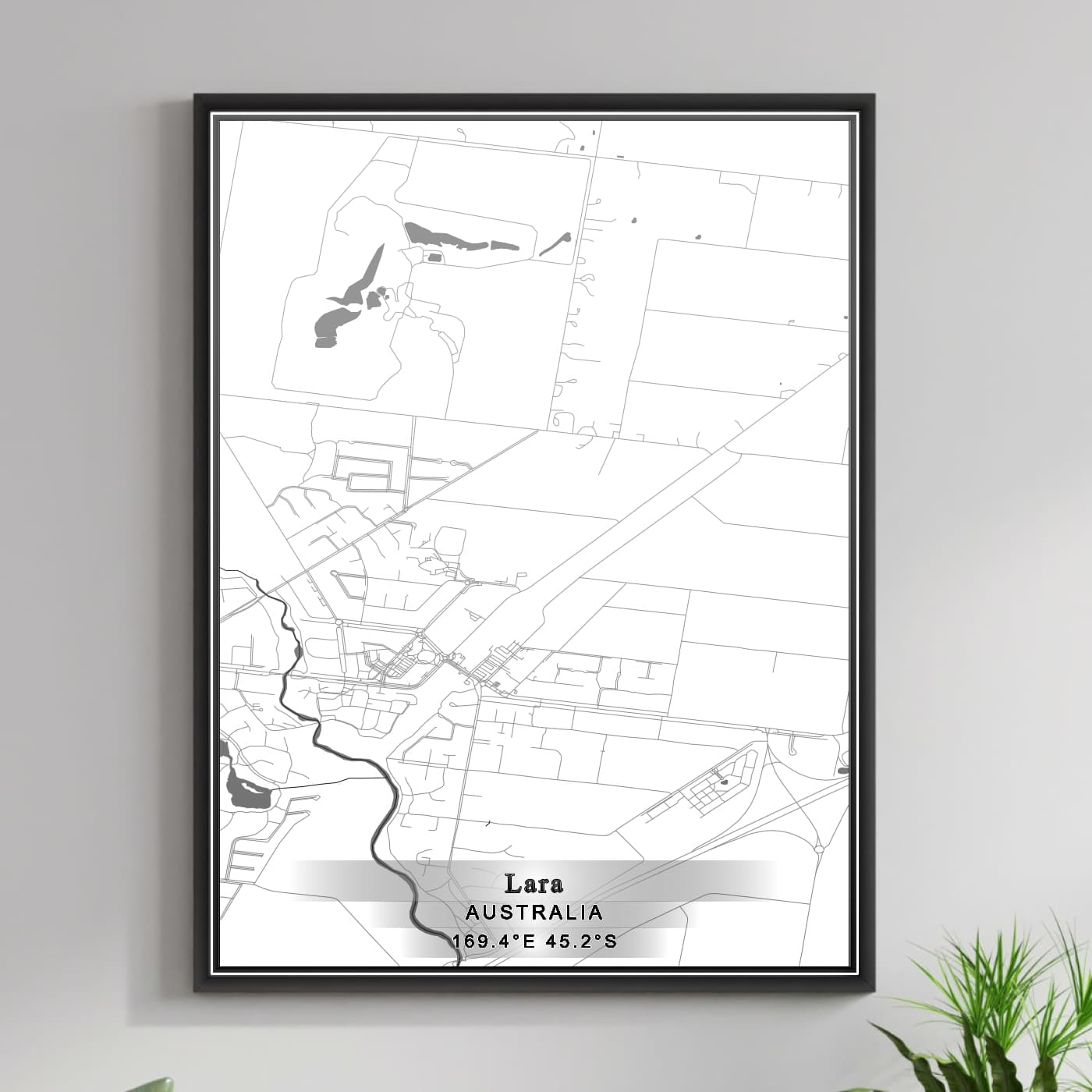 ROAD MAP OF LARA, AUSTRALIA BY MAPBAKES