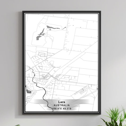 ROAD MAP OF LARA, AUSTRALIA BY MAPBAKES