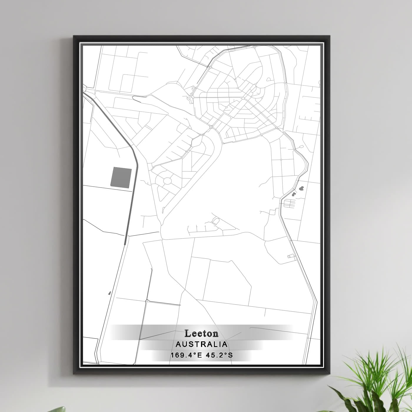 ROAD MAP OF LEETON, AUSTRALIA BY MAPBAKES