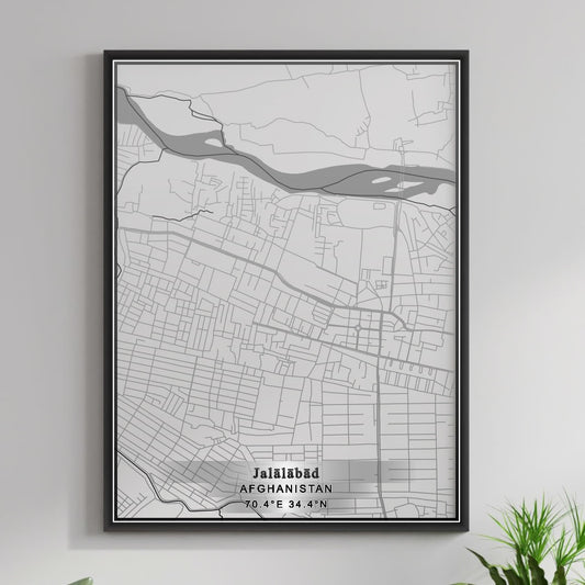 ROAD MAP OF JALALABAD, AFGHANISTAN BY MAPBAKES
