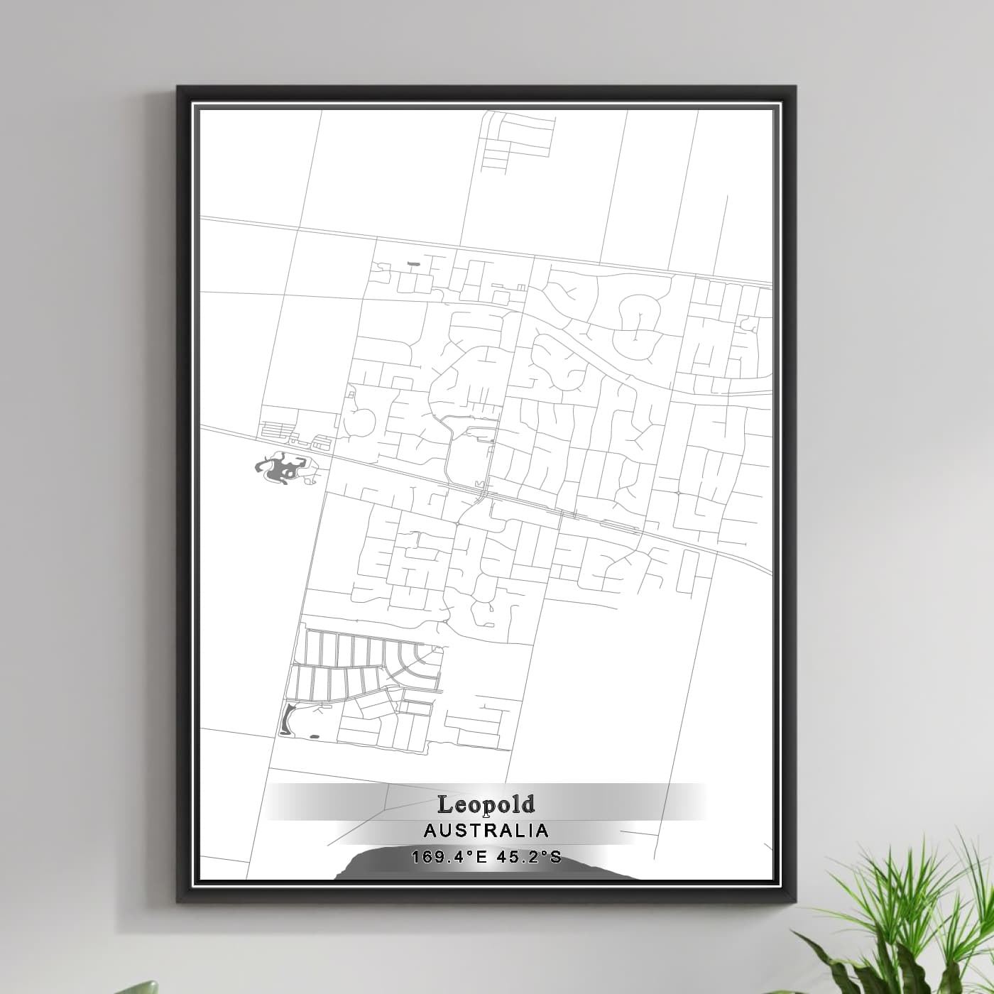 ROAD MAP OF LEOPOLD, AUSTRALIA BY MAPBAKES