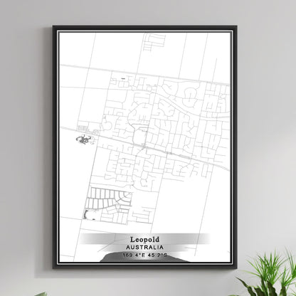 ROAD MAP OF LEOPOLD, AUSTRALIA BY MAPBAKES