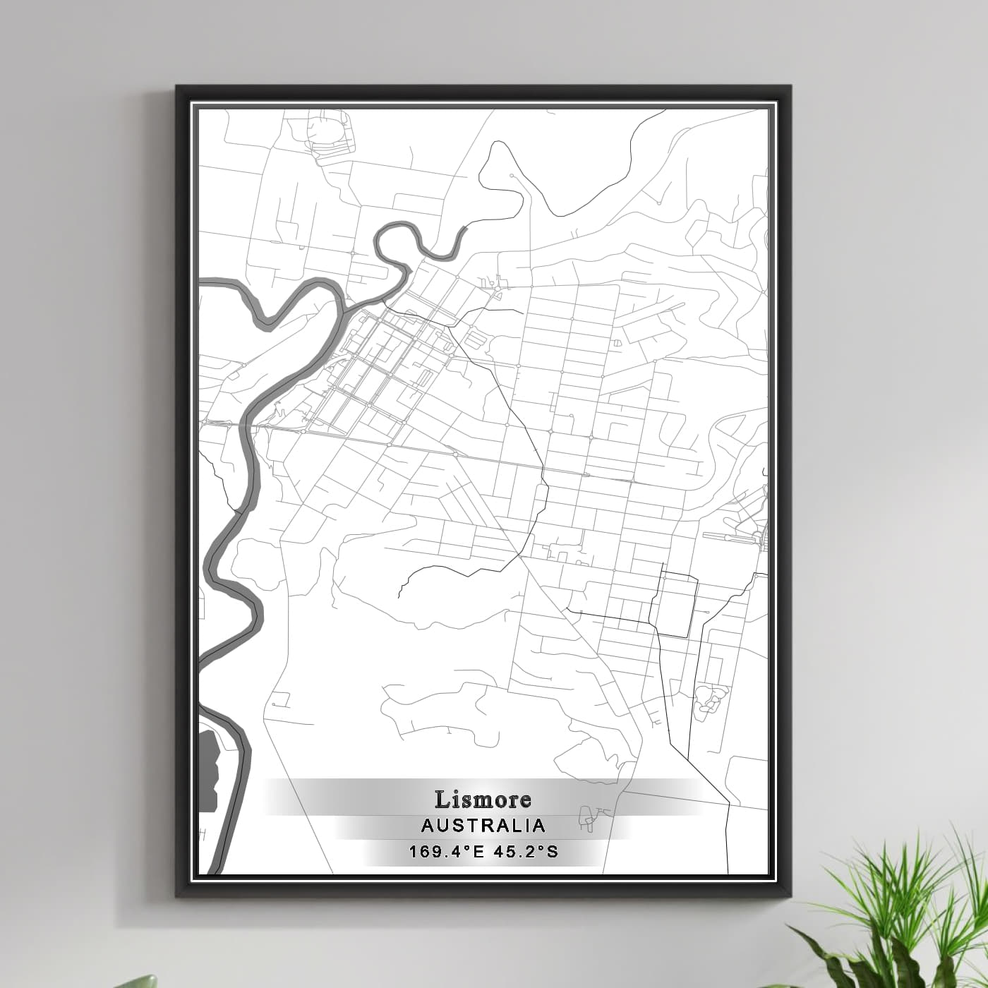 ROAD MAP OF LISMORE, AUSTRALIA BY MAPBAKES