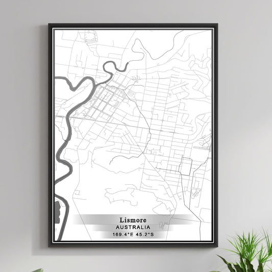 ROAD MAP OF LISMORE, AUSTRALIA BY MAPBAKES