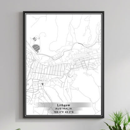 ROAD MAP OF LITHGOW, AUSTRALIA BY MAPBAKES