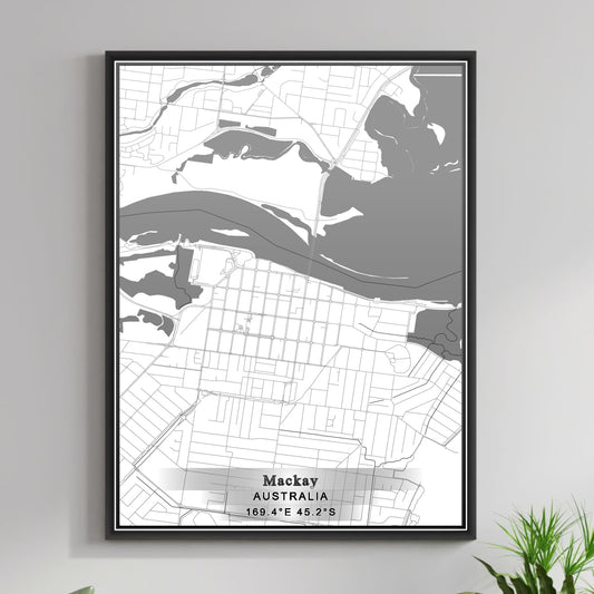 ROAD MAP OF MACKAY, AUSTRALIA BY MAPBAKES