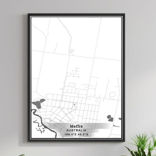 ROAD MAP OF MAFFRA, AUSTRALIA BY MAPBAKES