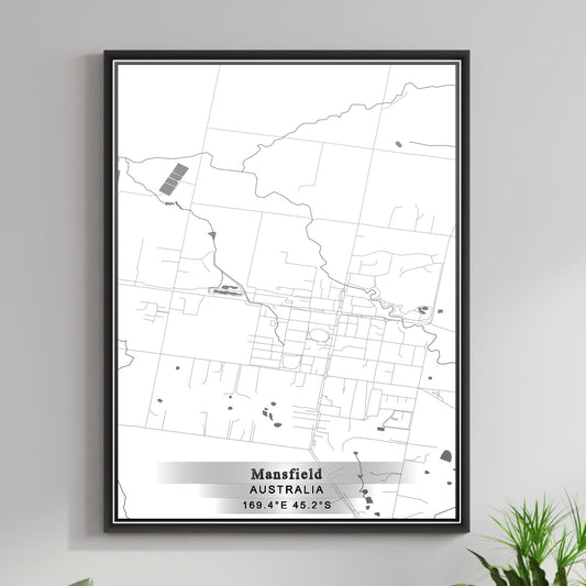 ROAD MAP OF MANSFIELD, AUSTRALIA BY MAPBAKES