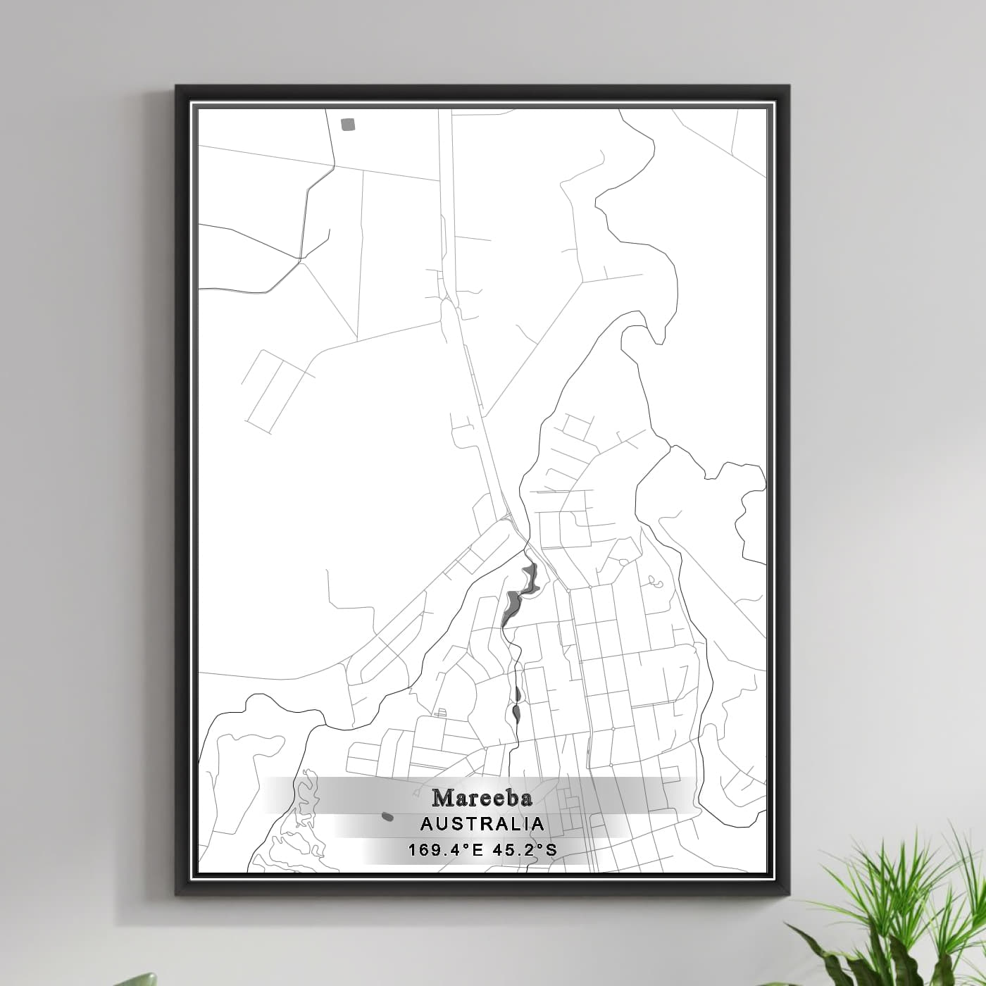 ROAD MAP OF MAREEBA, AUSTRALIA BY MAPBAKES