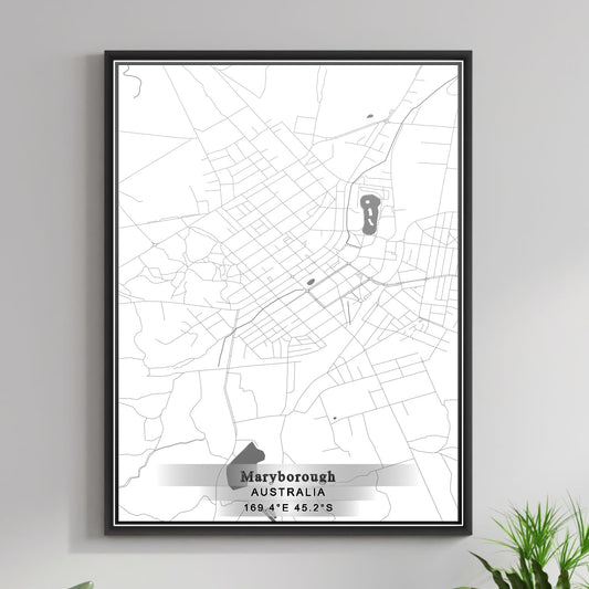 ROAD MAP OF MARYBOROUGH, AUSTRALIA BY MAPBAKES