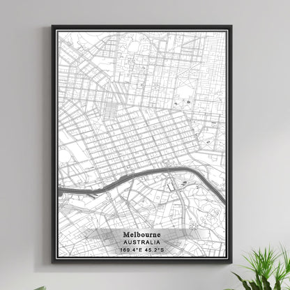 ROAD MAP OF MELBOURNE, AUSTRALIA BY MAPBAKES