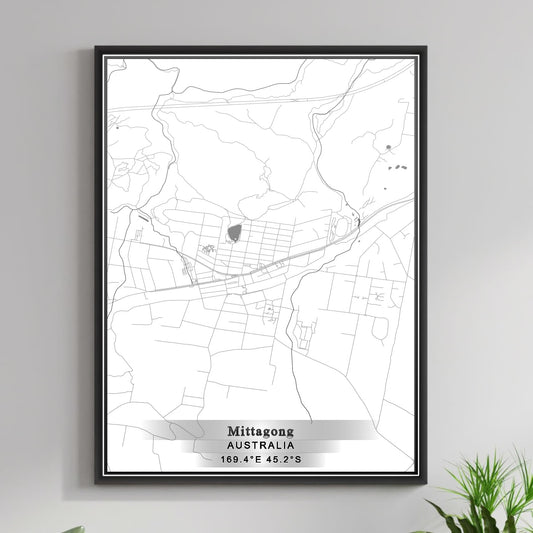 ROAD MAP OF MITTAGONG, AUSTRALIA BY MAPBAKES