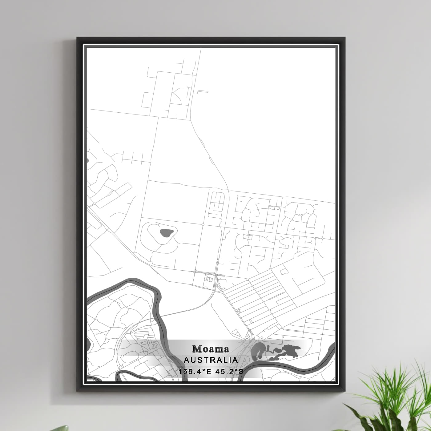 ROAD MAP OF MOAMA, AUSTRALIA BY MAPBAKES