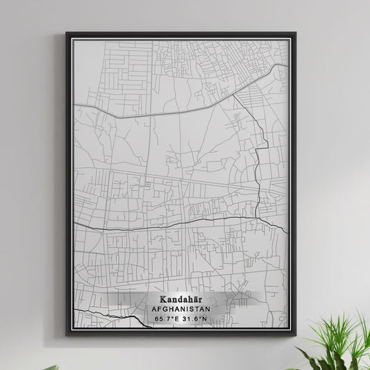 ROAD MAP OF KANDAHAR, AFGHANISTAN BY MAPBAKES