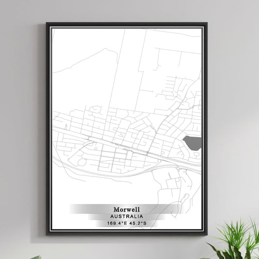 ROAD MAP OF MORWELL, AUSTRALIA BY MAPBAKES