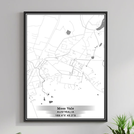 ROAD MAP OF MOSS VALE, AUSTRALIA BY MAPBAKES