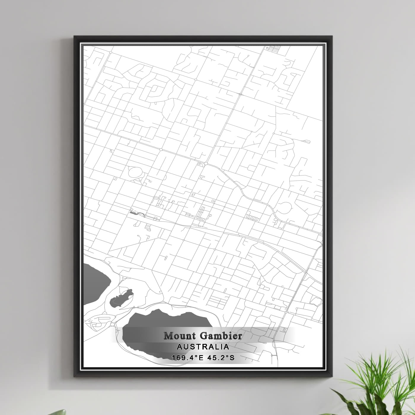 ROAD MAP OF MOUNT GAMBIER, AUSTRALIA BY MAPBAKES