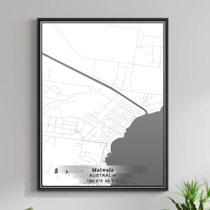 ROAD MAP OF MULWALA, AUSTRALIA BY MAPBAKES