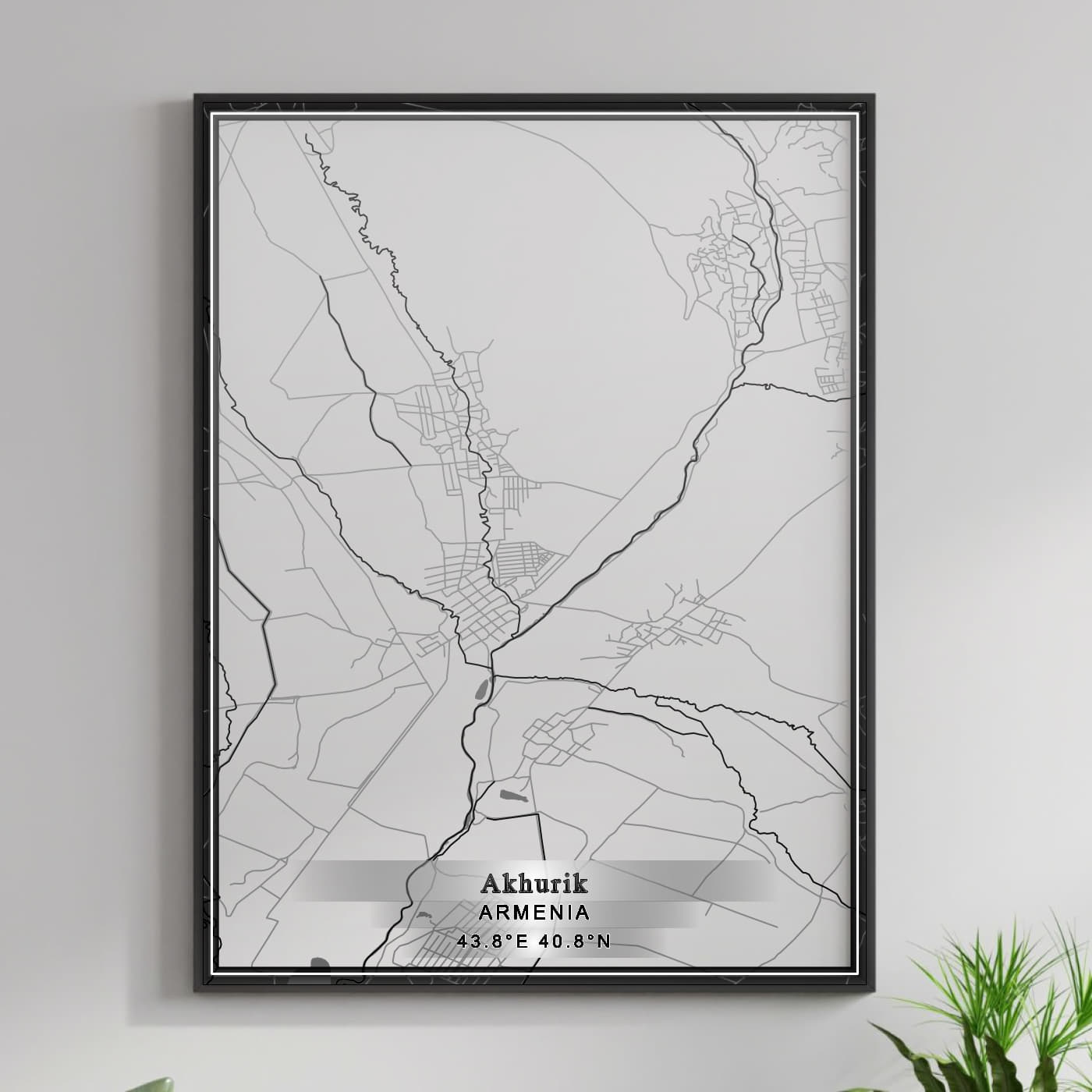 ROAD MAP OF AKHURIK, ARMENIA BY MAPBAKES