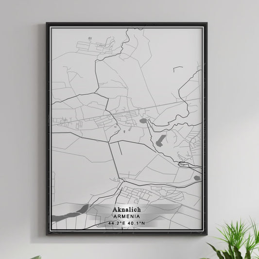 ROAD MAP OF AKNALICH, ARMENIA BY MAPBAKES
